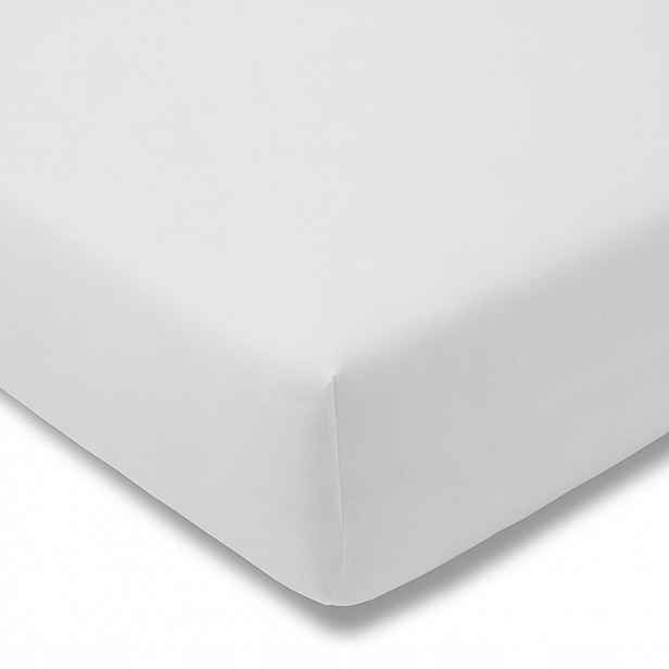 Prostěradlo s gumičkou zwirn-jersey 150 x 200 cm Weiss jersey