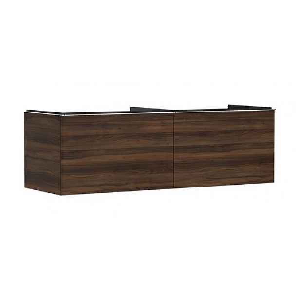 Skříňka pod umyvadlo pod desku Hansgrohe Xelu Q 156x49,5x55 cm tmavý ořech 54073000