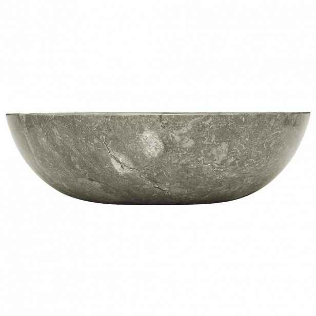 vidaXL Umyvadlo šedé Ø 40 x12 cm mramor