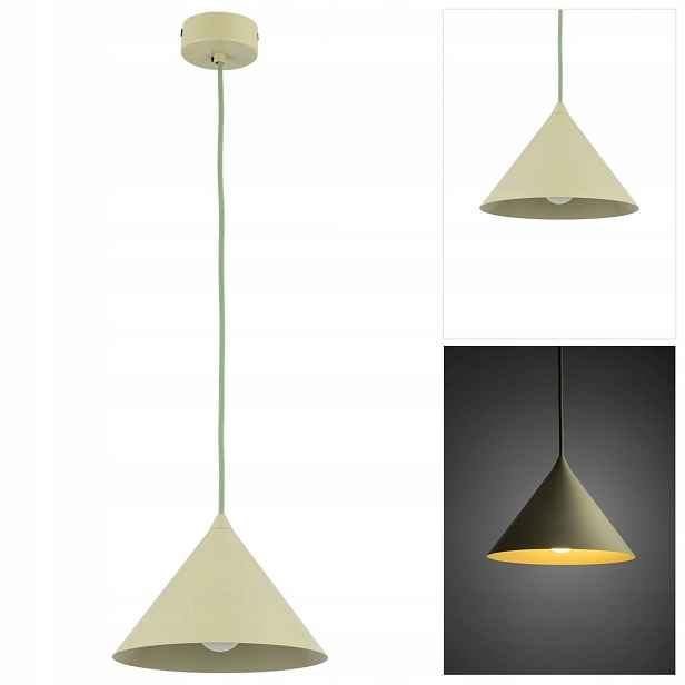 Zelená závěsná lampa Cono loft s nastavitelnou výškou nad stolem Tk Lighting
