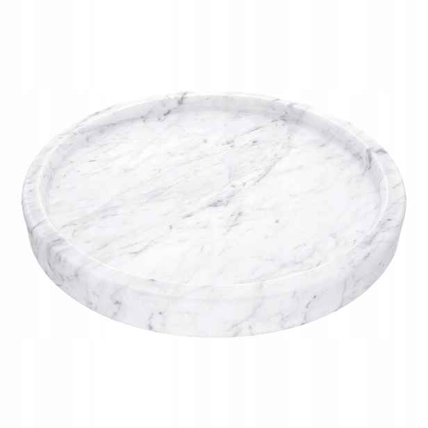 Mramorový podnos z kamene, šedý, ozdobný, Elegantní jako Dárek, 20 cm
