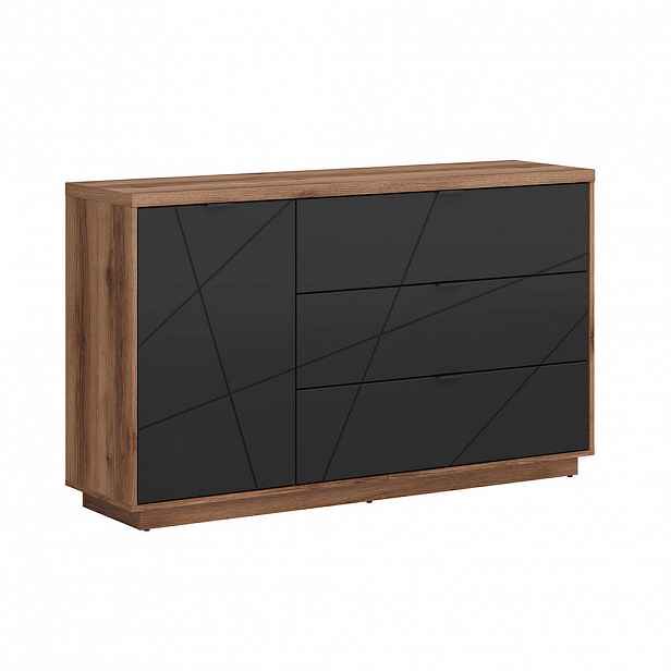Petits-meubles SIDEBOARD Sven Černá a dřevo