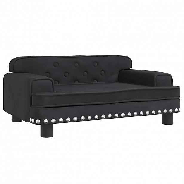 vidaXL Pelíšek pro psy černý 70 x 45 x 30 cm samet