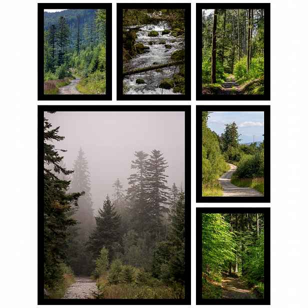 Sada plakátů 6 Ks fotografií na zeď komplet krajina hory tatry les