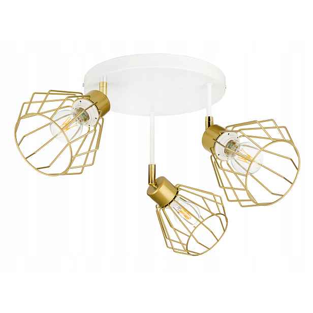 Lampa stropní svítidlo stropní lustr pohyblivý loft zlatý