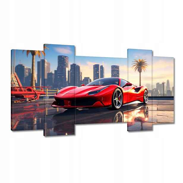 Obrazy 120x65 Červené Ferrari