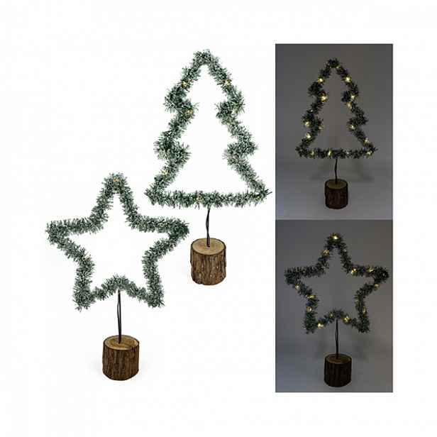 Sada 2 LED vánočních dekorací CHRISTMAS