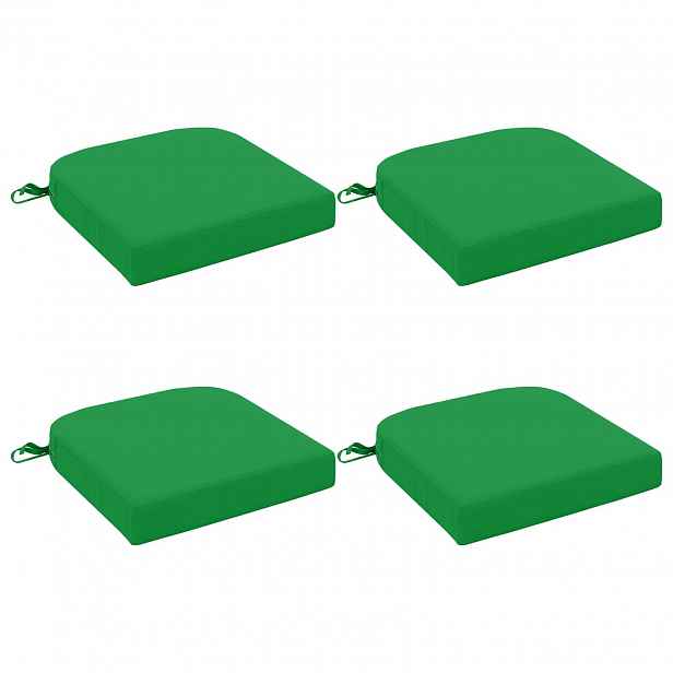 vidaXL 4-dílné sedáky SOEST 4 pcs 100% polyester Zelená 45 x 45 x 7 cm