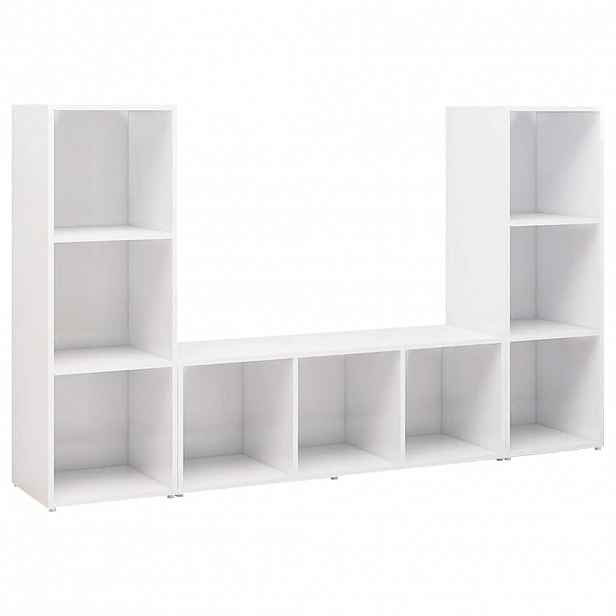 vidaXL TV skříňky 3 ks bílé 107 x 35 x 37 cm dřevotříska