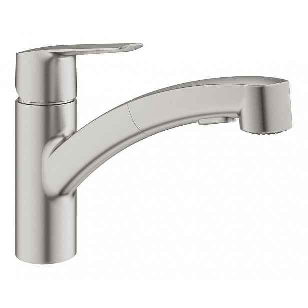 Dřezová baterie Grohe Start s otočným ramínkem, 2 proudy supersteel 30531DC1