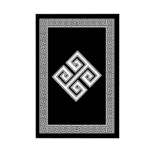 L'essentiel Sada 2 kusů koupelnových předložek Labyrinth černá