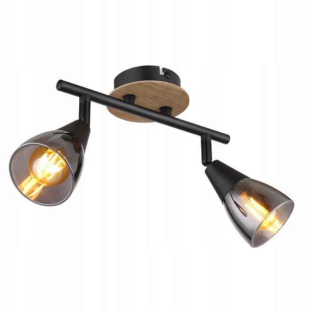 Lampa spotová černá Mubby s teplým světlem do obývacího pokoje Globo