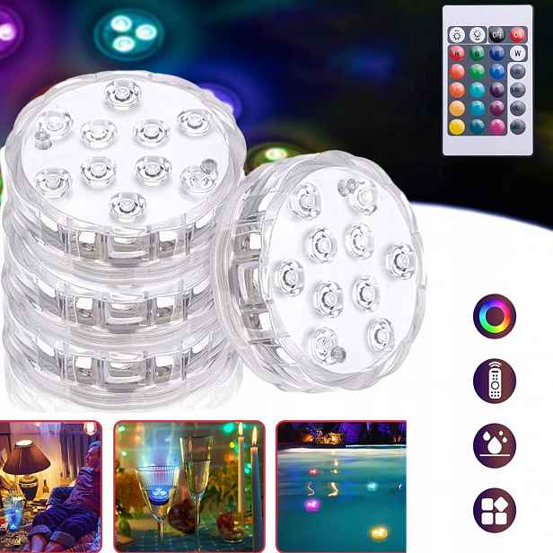 Osvětlení Bazénu XL Bazénové Lampy 4 ks Zahradní Lampa