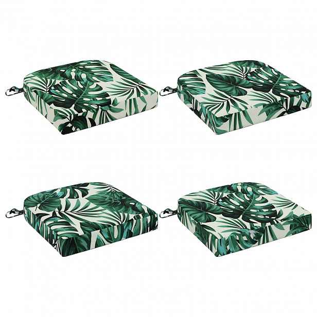 vidaXL 4-dílné sedáky SOEST 4 pcs 100% polyester Vzor listů