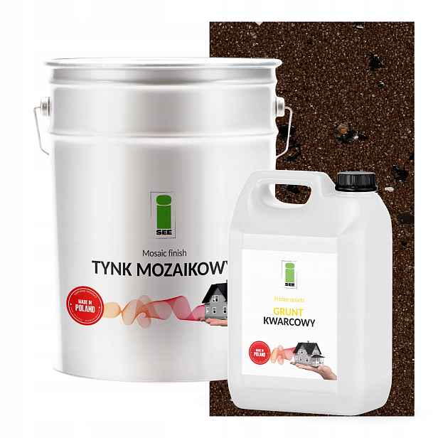 Mozaiková Omítka S Mikou Hnědá 25 kg Barevný Podklad Sada Na 6,6 m2
