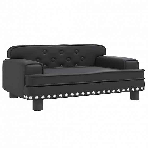 vidaXL Pelíšek pro psy černý 70 x 45 x 30 cm umělá kůže