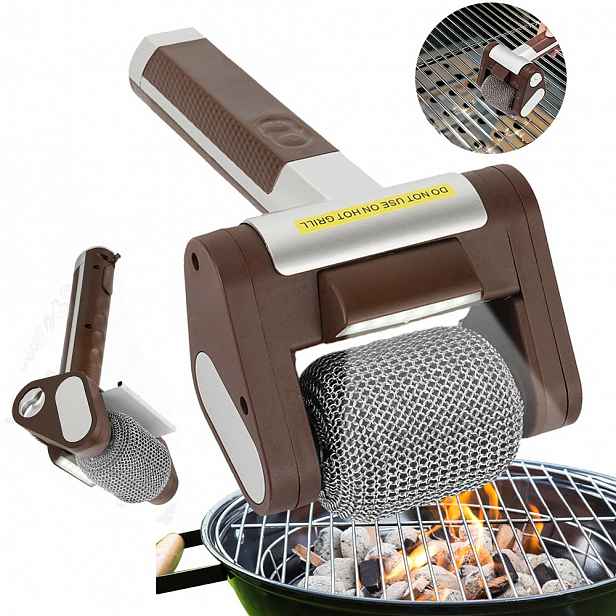 Elektrický rotační kartáč na gril, nástroj na čištění grilu