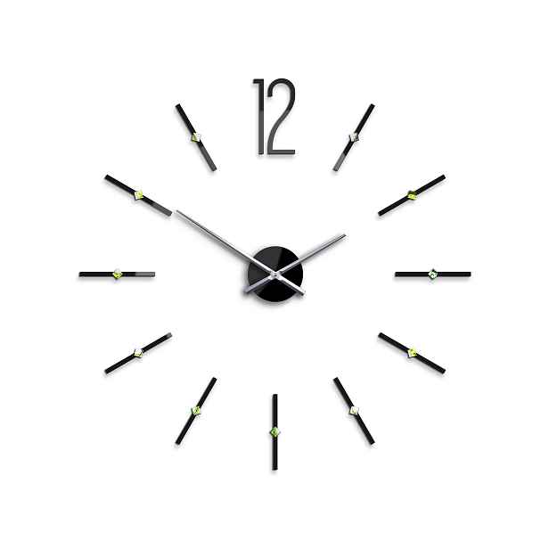 ModernClock 3D nalepovací hodiny Sofia černé