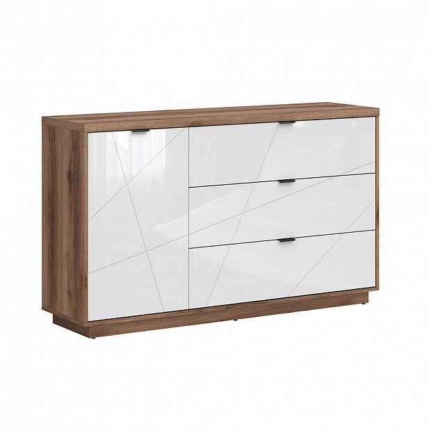 Petits-meubles SIDEBOARD Sven Bílá a dřevo