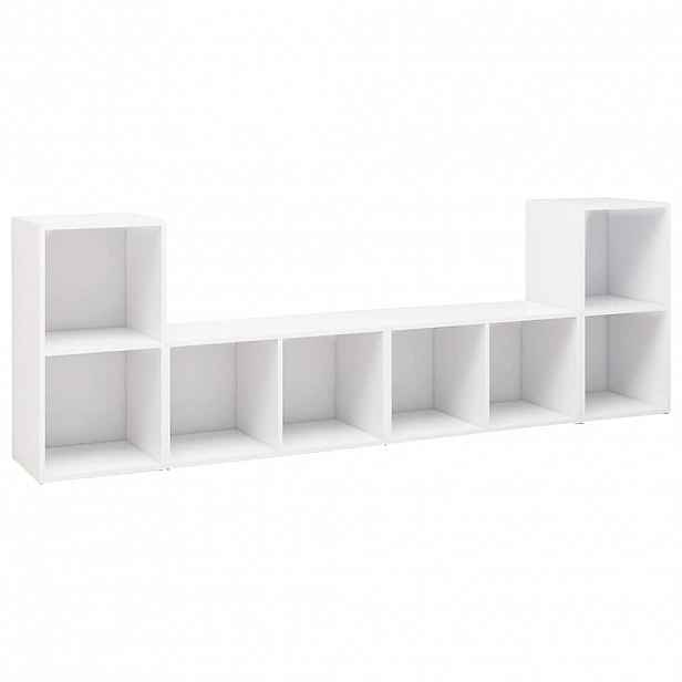 vidaXL TV skříňky 4 ks bílé 72 x 35 x 36,5 cm kompozitní dřevo