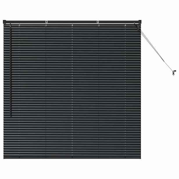 vidaXL Venet školní žaluzie Černá 130 x 125 cm 25 mm Hliník