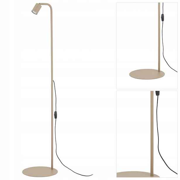 Béžová podlahová lampa Nex do ložnice s náladovým osvětlením Tk Lighting