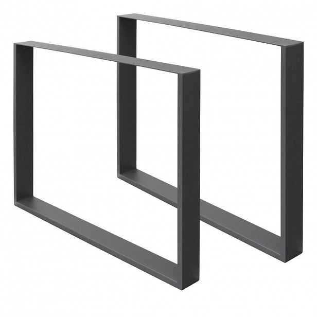 ECD-Germany NOHY STOLU, sada 2 ks, 80 x 72 cm, antracit