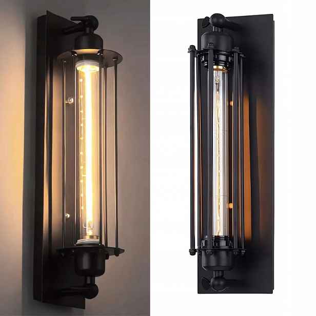 Nástěnné svítidlo Retro Loft černé E27 vintage industriální nástěnné svítidlo