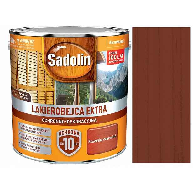 Sadolin Extra Lakový Obal 2,5 L Švédská Červená Barva
