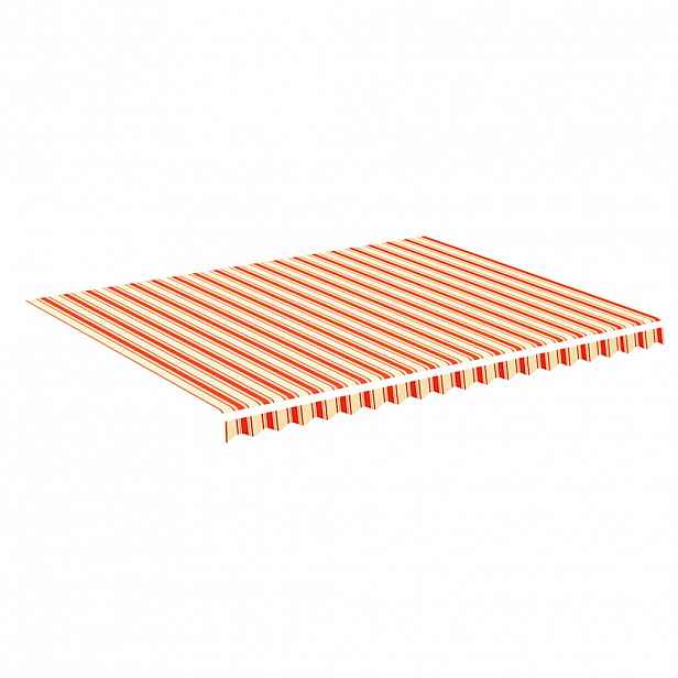 vidaXL Náhradní potah na markýzu pro 4,5x3.5 m Žluté a oranžové pruhy