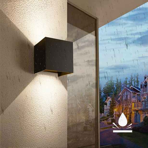 Černá Nástěnná Led Lampa Moderní Kreativní 20W Teplá