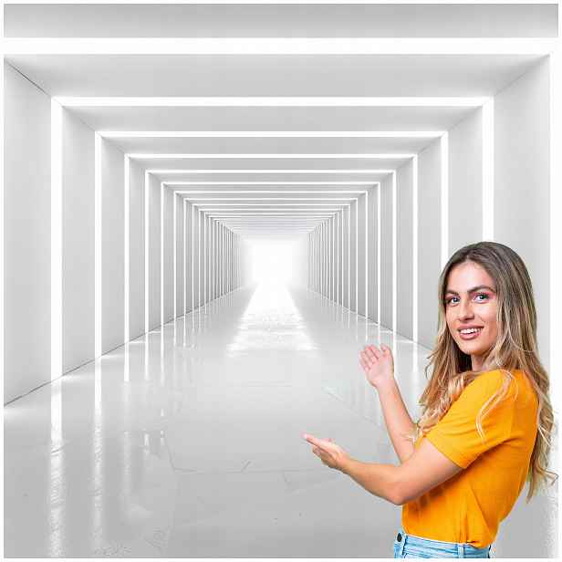 Fototapeta 3D Tunel Chodba Dlouhá hala 196x260 TUN08W