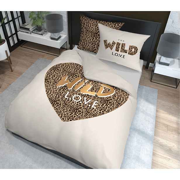 Povlečení WILD LOVE 100% bavlna 1x 140x200 cm, 2x povlak 70x80 cm MyBestHome