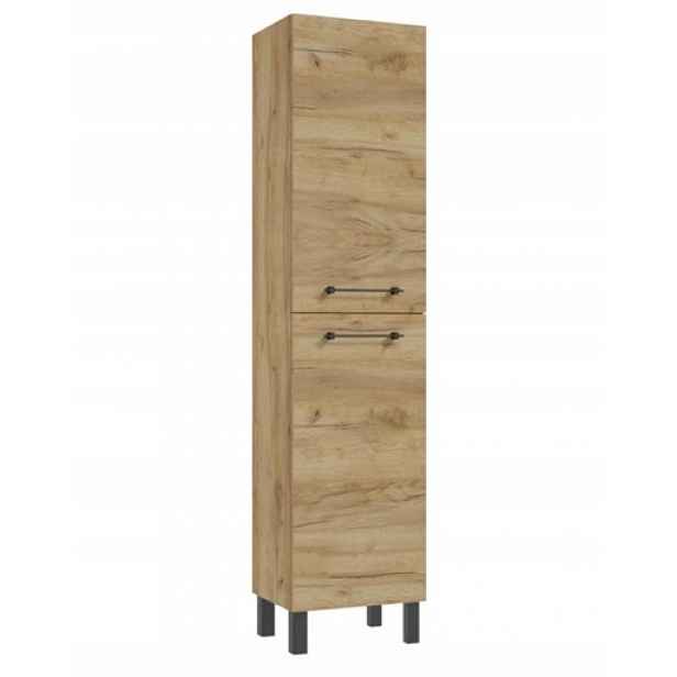 Stojanový koupelnový sloupek 170 x 40 cm Dub craft, 4 police