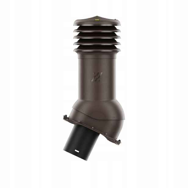 Větrací komín HiVent nezateplený, průměr 125 mm Tmavě Hnědý