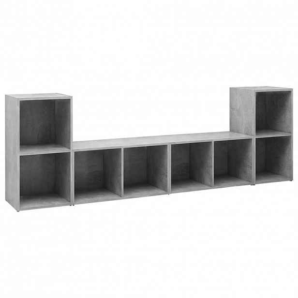vidaXL TV skříňky 4 ks betonově šedé 72x35x36,5 cm kompozitní dřevo