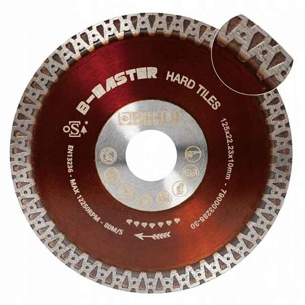 Bihui Diamantový Kotouč B-master Pro Gresové Dlaždice 125 MM Tloušťka 1,2 MM