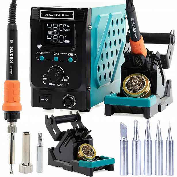Baňková Pájecí Stanice Yihua 90W 939D IV Hroty 5 Kusů Sada 110W 902M