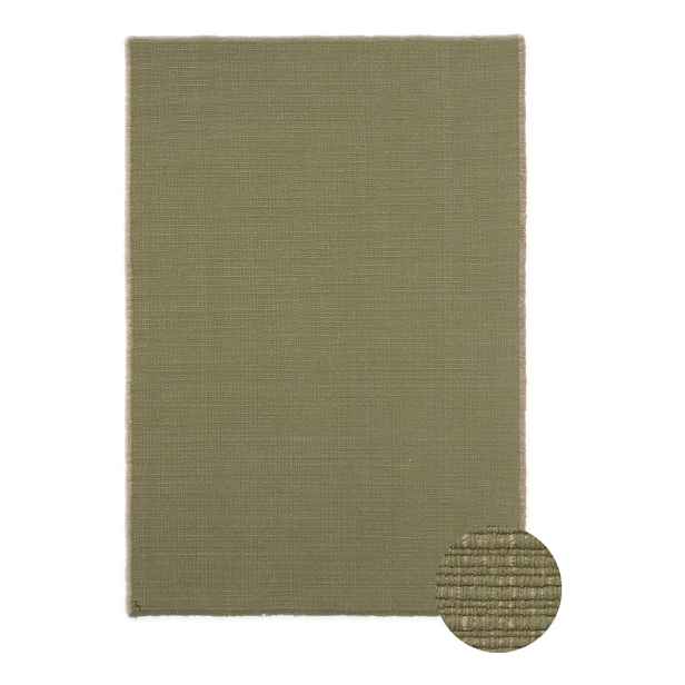 Khaki ručně tkaný bavlněný koberec 140x200 cm Handloom – Lorena Canals