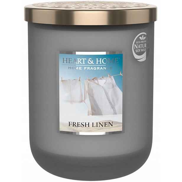 Velká Svíčka Heart & Home Fresh Linen Sójová Vonná Svíčka