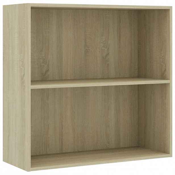 vidaXL Knihovna dub sonoma 80x30x76,5 cm kompozitní dřevo