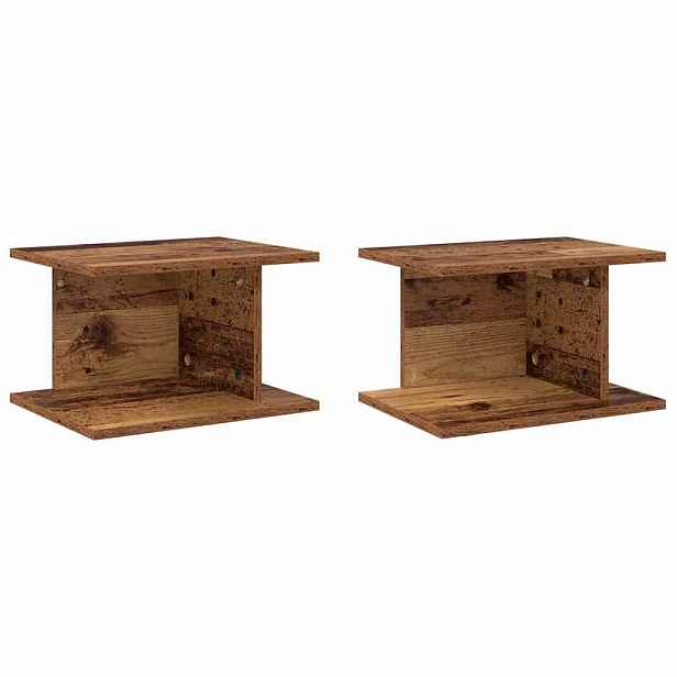 vidaXL Noční stolek 2 ks Staré dřevo 40 x 30 x 25 cm Kompozitní dřevo