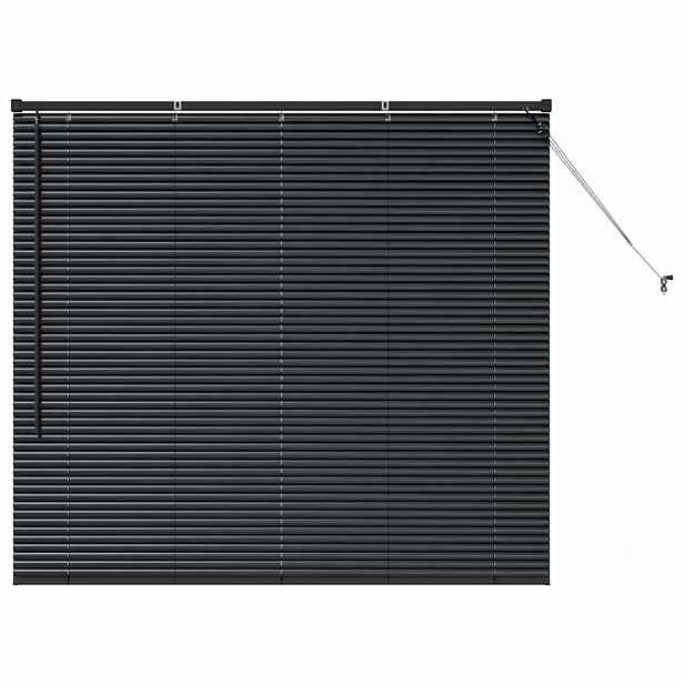 vidaXL Venet školní žaluzie Černá 130 x 145 cm 25 mm Hliník