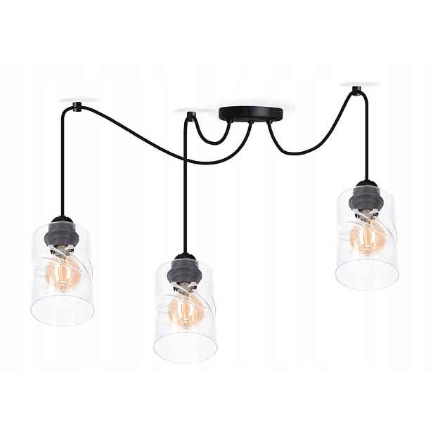 Závěsná lampa lustr Pajak Loft 3 Skleněná Led