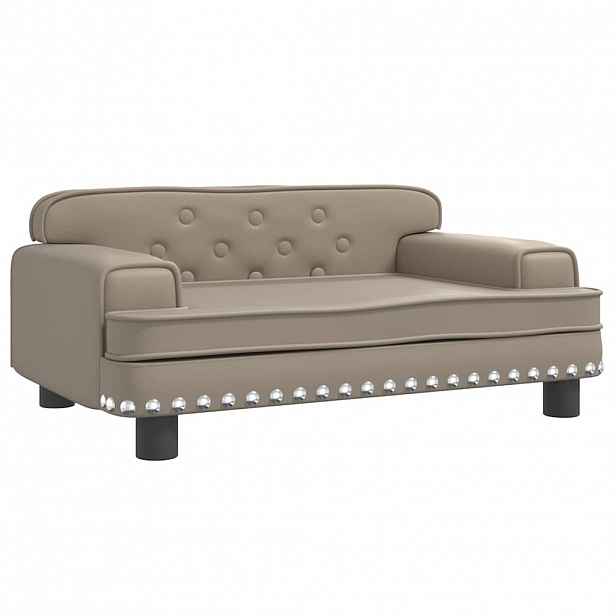 vidaXL Pelíšek pro psy cappuccino 70 x 45 x 30 cm umělá kůže