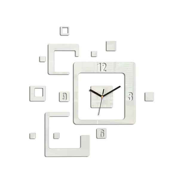ModernClock 3D nalepovací hodiny Trio bílé