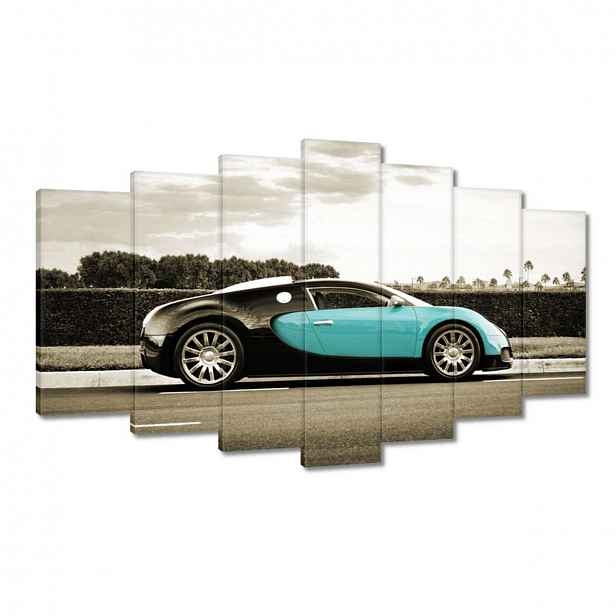 Obrazy 140x80 Tyrkysové Bugatti Auto
