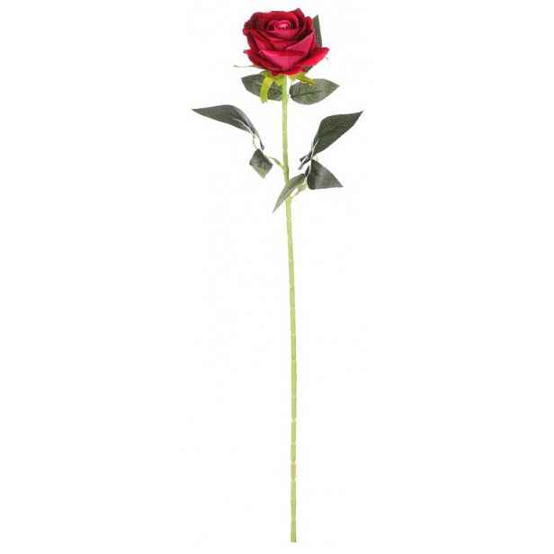 Umělá květina Růže 76 cm, růžová