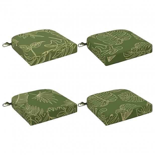 vidaXL 4-dílné sedáky SOEST 4 pcs 100% polyester Listový design
