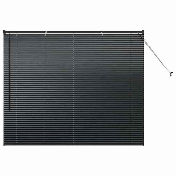 vidaXL Venet školní žaluzie Černá 130 x 155 cm 25 mm Hliník